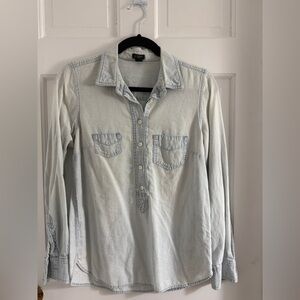 J. Crew Light Blue Denim Popover XS